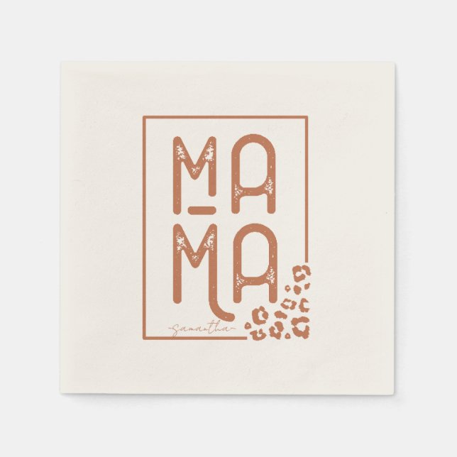 Rustic Boho Mama Napkin (Front)