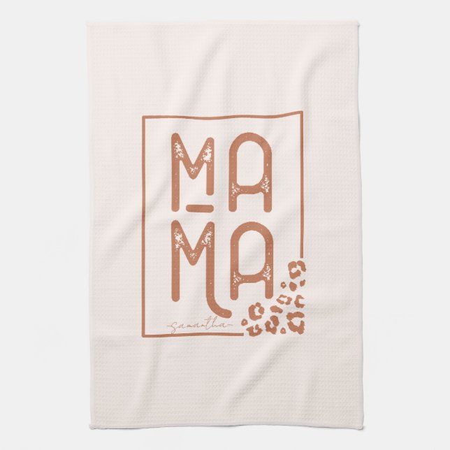 Rustic Boho Mama Tea Towel (Vertical)