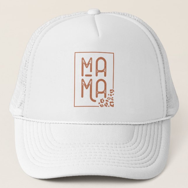 Rustic Boho Mama Trucker Hat (Front)