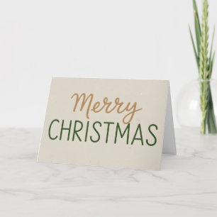 Rustic Boho Merry Christmas Holiday Card
