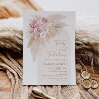 Rustic Boho Pampas Grass Flower 40th Birthday