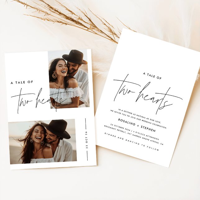Rustic Boho Photo Wedding Invite (Creator Uploaded)