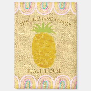 Rustic Boho Pineapple Magnet