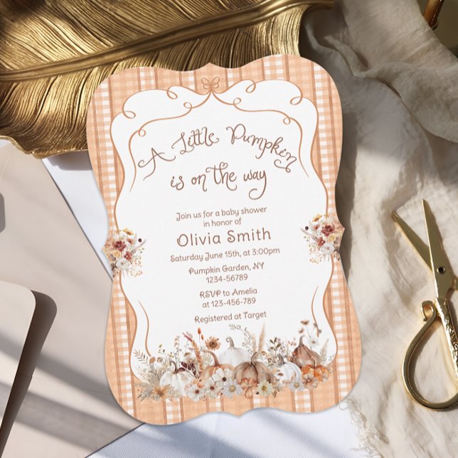 Rustic Boho Pumpkin Baby Shower Invitation (Creator Uploaded)