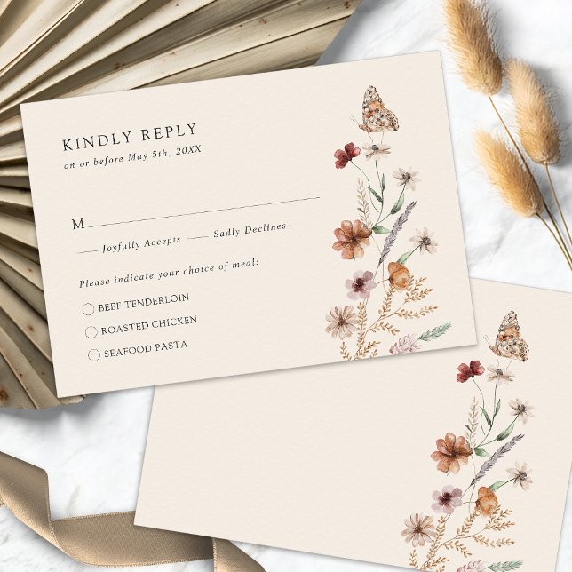 Rustic Boho RSVP Card (Rustic Boho RSVP Card
)