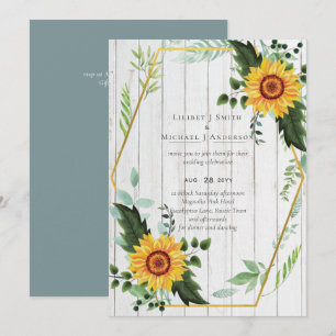 Rustic BOHO Sunflowers Greenery Wedding