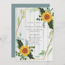 Rustic BOHO Sunflowers Greenery Wedding