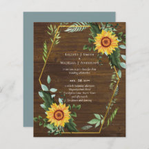 Rustic BOHO Sunflowers Greenery Wedding