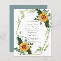 Rustic BOHO Sunflowers Greenery Wedding