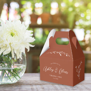 Rustic Boho Terracotta Wildflower Wedding Favour Box