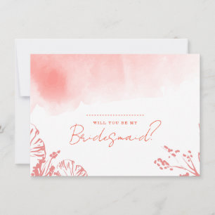 Rustic Boho Terracotta Will You Be My Bridesmaid Invitation