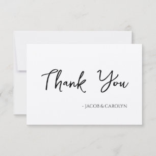 Rustic Boho Thank You Card Handwritten Font