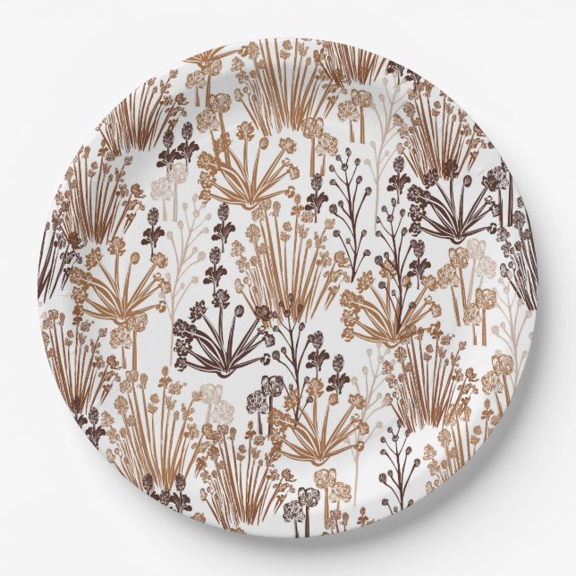 Rustic Boho Thorn & Thistle Outdoorsy Paper Plate (Front)