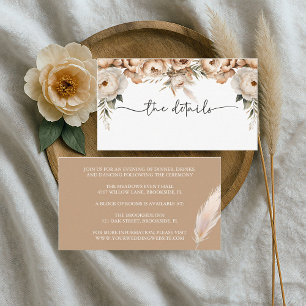 Rustic Boho Wedding Details Enclosure Card