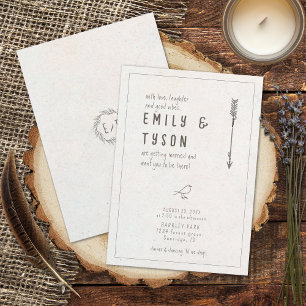Rustic Boho Wedding ID1109 Invitation
