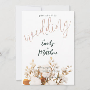 Rustic Boho Wedding Invitation