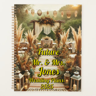 Rustic Boho Wedding -Mr. & Mrs. Personalizable Planner