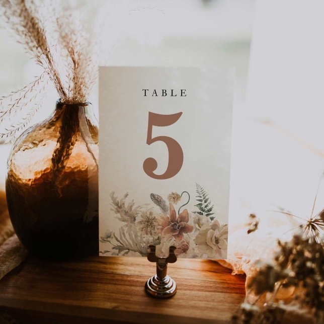 Rustic Boho Wedding Table Number (Creator Uploaded)