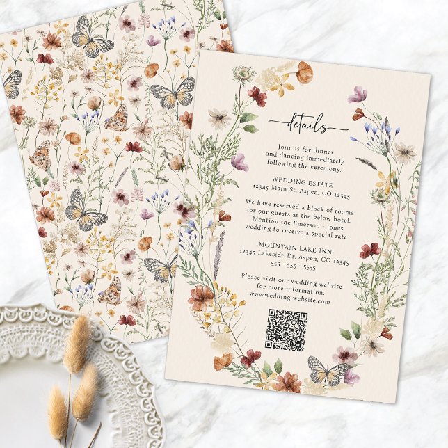 Rustic Boho Wildflower Enclosure Card (Rustic Boho Wildflower Enclosure Card
)