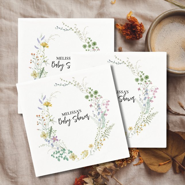 Rustic boho wildflower napkin (Creator Uploaded)