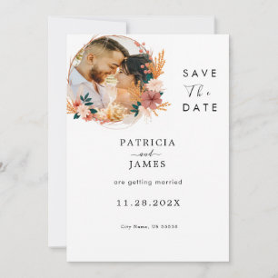 Rustic Boho Wildflower   Personalised Wedding  Save The Date