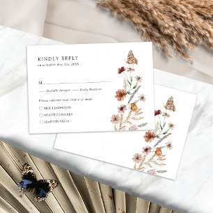 Rustic Boho Wildflower RSVP Card