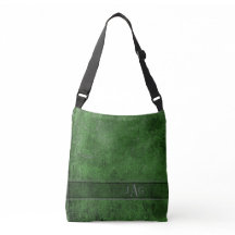 Rustic Book Cover Bags In Emerald Green
