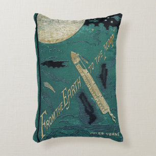 Rustic Book Cover Cushions Jules Verne