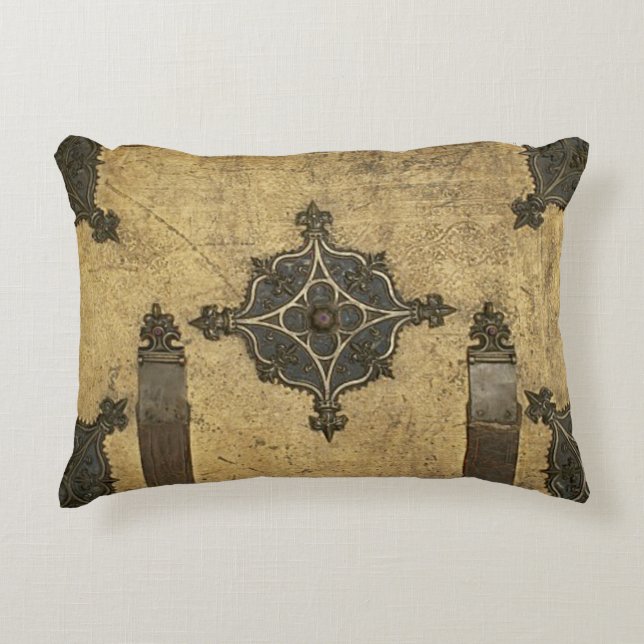 Rustic Book Cover Cushions Medieval Style (Front)