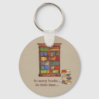 Rustic Book Lover Keychain | Editable Text