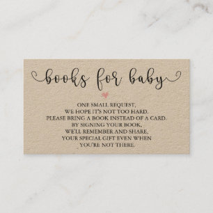 Rustic Books Request   Baby Shower Insert