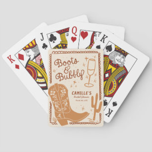 Rustic Boots and Bubbly Hand Drawn Playing Cards