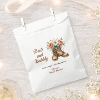 Rustic Boots and Bubbly Western Bridal Shower Favour Bag
