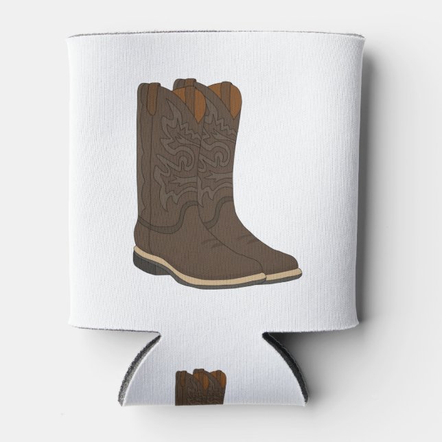 Rustic Boots Can Cooler (Front)