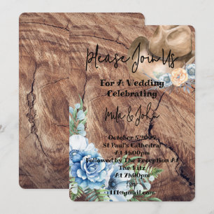RUSTIC BOOTS COWBOY WEDDING INVITATION CARD