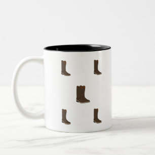 Rustic Boots Two-Tone Coffee Mug