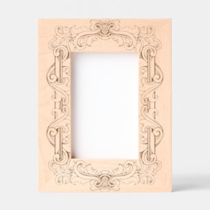 Rustic border laser engraved frame