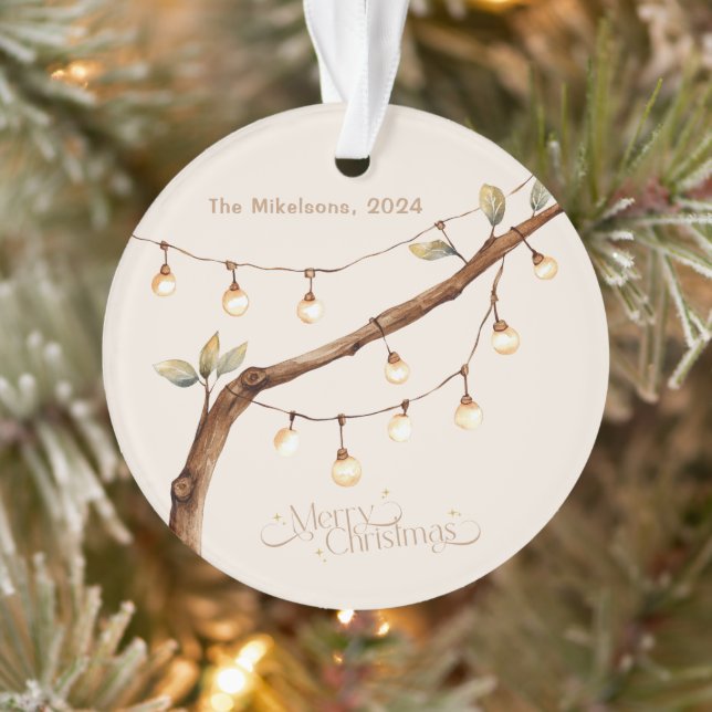 Rustic Botanical Christmas Ornament (Tree)