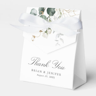 Rustic Botanical Eucalyptus Greenery Wedding Favour Box