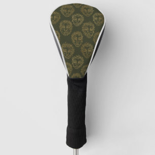 Rustic Botanical Face Line Pattern (2) Golf Head Cover