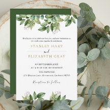 Rustic Botanical Green & Gold Foliage Wedding
