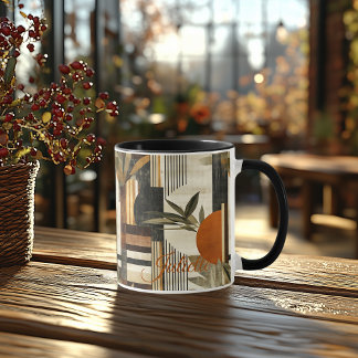 Rustic Botanical - Personalised Earthy Abstract Mug