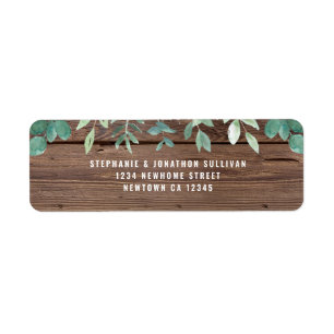 Rustic Botanical Return Address  Label