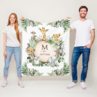 Rustic Botanical Safari Wild Animals Baby Boy