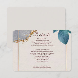 Rustic Botanical Wedding Enclosure Card Elegant