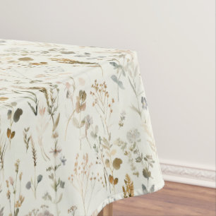 Rustic Botanical Wildflower Christmas  Tablecloth