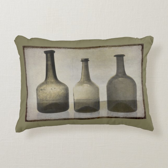 Rustic Bottles Still Life Art Decorative Cushion (Front)