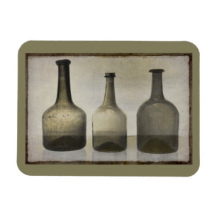 Rustic Bottles Still Life Art Magnet