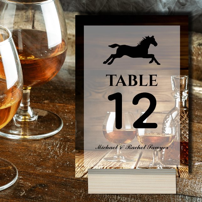 Rustic Bourbon Derby Horse Racing Party Table Number (Rustic Bourbon Derby Horse Racing Party Table Numbers)