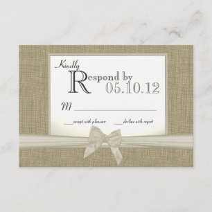 Rustic Bow and Burlap Wedding Response